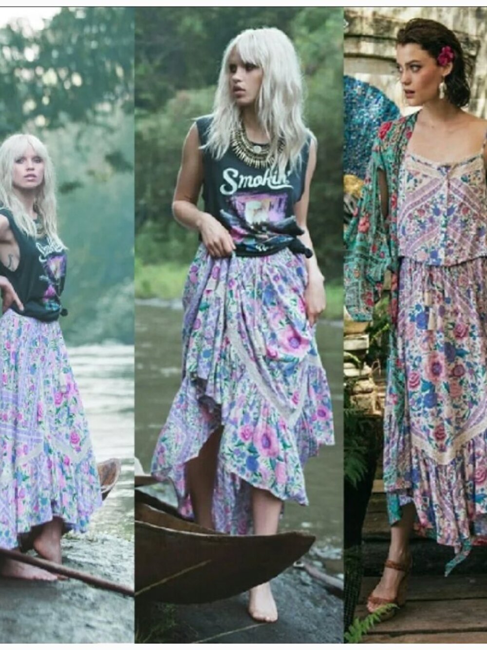 Spell & The Gypsy Babushka Kerchief  Skirt Wildflower Lavender NWOT Rare